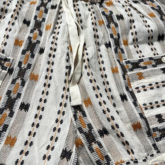 Dylan Carmel Drawstring Shorts 100% Cotton Black Camel Tan Size XL NEW - Picture 5 of 10